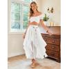 image:imageSCARLET DARKNESS Long Skirts for Women 2026 Ruffled Chiffon Flowy Renaissance Maxi SkirtWhite