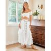 image:imageSCARLET DARKNESS Long Skirts for Women 2026 Ruffled Chiffon Flowy Renaissance Maxi SkirtWhite