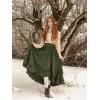 image:imageSCARLET DARKNESS Womens 2026 Summer Skirt Gothic Steampunk Skirt Renaissance HighLow Bustle SkirtArmy Green