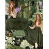 image:imageSCARLET DARKNESS Womens 2026 Summer Skirt Gothic Steampunk Skirt Renaissance HighLow Bustle SkirtArmy Green