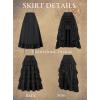 image:imageSCARLET DARKNESS Womens 2026 Summer Skirt Gothic Steampunk Skirt Renaissance HighLow Bustle SkirtNew Ruffleblack
