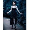 image:imageSCARLET DARKNESS Womens 2026 Summer Skirt Gothic Steampunk Skirt Renaissance HighLow Bustle SkirtNew Ruffleblack