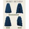 image:imageSCARLET DARKNESS Womens 2026 Summer Skirt Gothic Steampunk Skirt Renaissance HighLow Bustle SkirtNew Ruffleblue