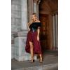 image:imageSCARLET DARKNESS Womens 2026 Summer Skirt Gothic Steampunk Skirt Renaissance HighLow Bustle SkirtNew Rufflewine