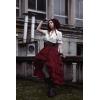 image:imageSCARLET DARKNESS Womens 2026 Summer Skirt Gothic Steampunk Skirt Renaissance HighLow Bustle SkirtNew Rufflewine