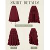image:imageSCARLET DARKNESS Womens 2026 Summer Skirt Gothic Steampunk Skirt Renaissance HighLow Bustle SkirtNew Rufflewine