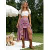 image:imageSCARLET DARKNESS Womens 2026 Summer Skirt Gothic Steampunk Skirt Renaissance HighLow Bustle SkirtPink