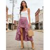 image:imageSCARLET DARKNESS Womens 2026 Summer Skirt Gothic Steampunk Skirt Renaissance HighLow Bustle SkirtPink