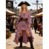 image:imageSCARLET DARKNESS Womens 2026 Summer Skirt Gothic Steampunk Skirt Renaissance HighLow Bustle SkirtPink
