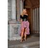image:imageSCARLET DARKNESS Womens 2026 Summer Skirt Gothic Steampunk Skirt Renaissance HighLow Bustle SkirtPink