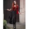 image:imageSCARLET DARKNESS Womens Boho Maxi Skirt 2026 Renaissance Long Skirt High Waist Ruffle Flowy SkirtsBlack