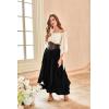 image:imageSCARLET DARKNESS Womens Boho Maxi Skirt 2026 Renaissance Long Skirt High Waist Ruffle Flowy SkirtsBlack