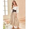 image:imageSCARLET DARKNESS Womens Boho Maxi Skirt 2026 Renaissance Long Skirt High Waist Ruffle Flowy SkirtsLight Khaki