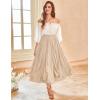 image:imageSCARLET DARKNESS Womens Boho Maxi Skirt 2026 Renaissance Long Skirt High Waist Ruffle Flowy SkirtsLight Khaki