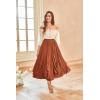 image:imageSCARLET DARKNESS Womens Boho Maxi Skirt 2026 Renaissance Long Skirt High Waist Ruffle Flowy SkirtsOrange