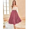 image:imageSCARLET DARKNESS Womens Boho Maxi Skirt 2026 Renaissance Long Skirt High Waist Ruffle Flowy SkirtsPink
