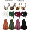 image:imageSCARLET DARKNESS Womens Boho Maxi Skirt 2026 Renaissance Long Skirt High Waist Ruffle Flowy SkirtsPurple