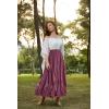 image:imageSCARLET DARKNESS Womens Boho Maxi Skirt 2026 Renaissance Long Skirt High Waist Ruffle Flowy SkirtsPurple