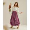 image:imageSCARLET DARKNESS Womens Boho Maxi Skirt 2026 Renaissance Long Skirt High Waist Ruffle Flowy SkirtsPurple