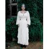 image:imageSCARLET DARKNESS Womens Boho Maxi Skirt 2026 Renaissance Long Skirt High Waist Ruffle Flowy SkirtsWhite
