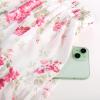image:imageScarlet Darkness Floral Maxi Long Skirts for Women Summer 2026 Tiered Skirt Flowy Boho Fairy Skirt with PocketsPink White Floral