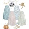 image:imageScarlet Darkness Floral Maxi Long Skirts for Women Summer 2026 Tiered Skirt Flowy Boho Fairy Skirt with PocketsWhite Pink Floral