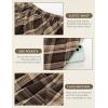 image:imageScarlet Darkness Long Plaid Skirts for Women High Waist A Line Pleated Fall Maxi SkirtsBrown Plaid