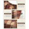 image:imageScarlet Darkness Long Plaid Skirts for Women High Waist A Line Pleated Fall Maxi SkirtsOrange Plaid