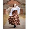image:imageScarlet Darkness Long Plaid Skirts for Women High Waist A Line Pleated Fall Maxi SkirtsOrange Plaid