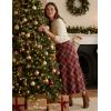 image:imageScarlet Darkness Long Plaid Skirts for Women High Waist A Line Pleated Fall Maxi SkirtsRed Plaid
