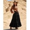 image:imageScarlet Darkness Long Skirts for Women Flowy Boho Tiered Renaissance Maxi Skirt with PocketsBlack