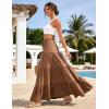 image:imageScarlet Darkness Long Skirts for Women Flowy Boho Tiered Renaissance Maxi Skirt with PocketsBrown