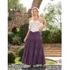 image:imageScarlet Darkness Long Skirts for Women Flowy Boho Tiered Renaissance Maxi Skirt with PocketsDeep Purple