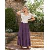 image:imageScarlet Darkness Long Skirts for Women Flowy Boho Tiered Renaissance Maxi Skirt with PocketsDeep Purple