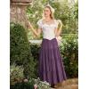 image:imageScarlet Darkness Long Skirts for Women Flowy Boho Tiered Renaissance Maxi Skirt with PocketsDeep Purple