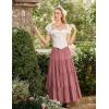 image:imageScarlet Darkness Long Skirts for Women Flowy Boho Tiered Renaissance Maxi Skirt with PocketsDusty Rose