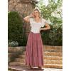 image:imageScarlet Darkness Long Skirts for Women Flowy Boho Tiered Renaissance Maxi Skirt with PocketsDusty Rose