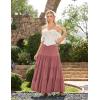 image:imageScarlet Darkness Long Skirts for Women Flowy Boho Tiered Renaissance Maxi Skirt with PocketsDusty Rose