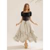 image:imageScarlet Darkness Long Skirts for Women High Waist Renaissance Skirt Maxi Skirt with PocketsApricot