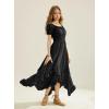 image:imageScarlet Darkness Long Skirts for Women High Waist Renaissance Skirt Maxi Skirt with PocketsBlack