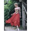 image:imageScarlet Darkness Long Skirts for Women High Waist Renaissance Skirt Maxi Skirt with PocketsBurnt Orange