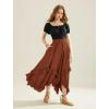 image:imageScarlet Darkness Long Skirts for Women High Waist Renaissance Skirt Maxi Skirt with PocketsBurnt Orange