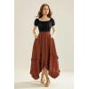 image:imageScarlet Darkness Long Skirts for Women High Waist Renaissance Skirt Maxi Skirt with PocketsBurnt Orange