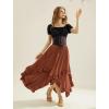 image:imageScarlet Darkness Long Skirts for Women High Waist Renaissance Skirt Maxi Skirt with PocketsBurnt Orange