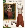 image:imageScarlet Darkness Long Skirts for Women High Waist Renaissance Skirt Maxi Skirt with PocketsBurnt Orange