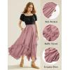 image:imageScarlet Darkness Long Skirts for Women High Waist Renaissance Skirt Maxi Skirt with PocketsPink