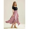 image:imageScarlet Darkness Long Skirts for Women High Waist Renaissance Skirt Maxi Skirt with PocketsPink