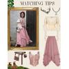 image:imageScarlet Darkness Long Skirts for Women High Waist Renaissance Skirt Maxi Skirt with PocketsPink