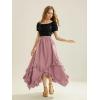 image:imageScarlet Darkness Long Skirts for Women High Waist Renaissance Skirt Maxi Skirt with PocketsPink