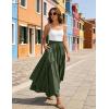 image:imageScarlet Darkness Long Skirts for Women Renaissance Costume Pirate Maxi Skirt Plus Size with PocketsArmy Green